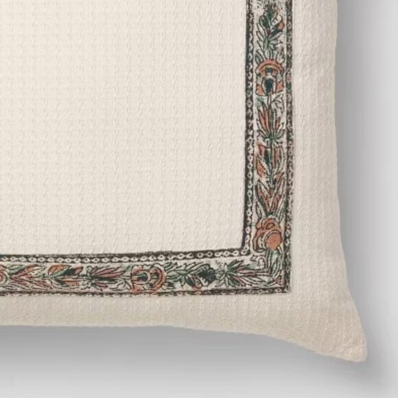 Threshold Design with Studio‎ McGee Oversized Square Border Pattern Cream Pillow - Picture 3 of 5